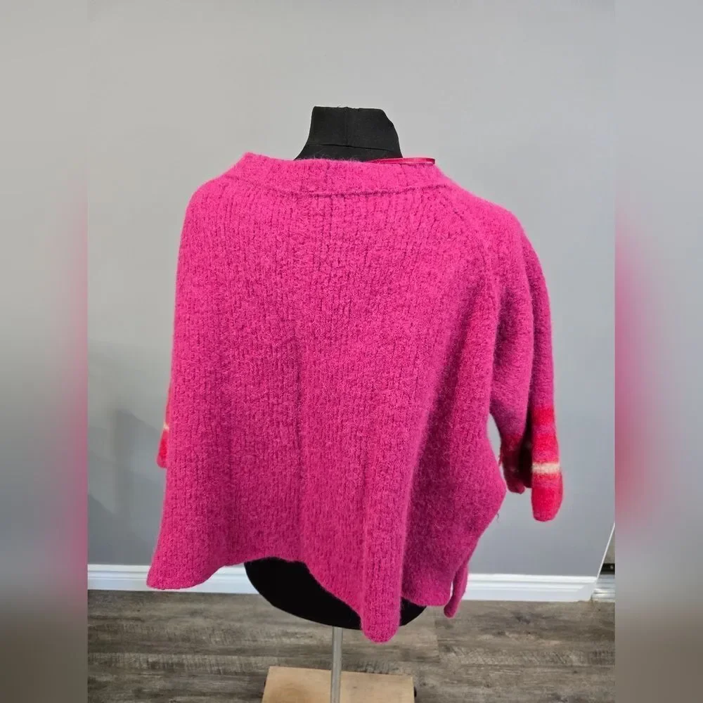 🐢 Free People alpaca wool kimono sleeve sweater  The Last Rose Size XS